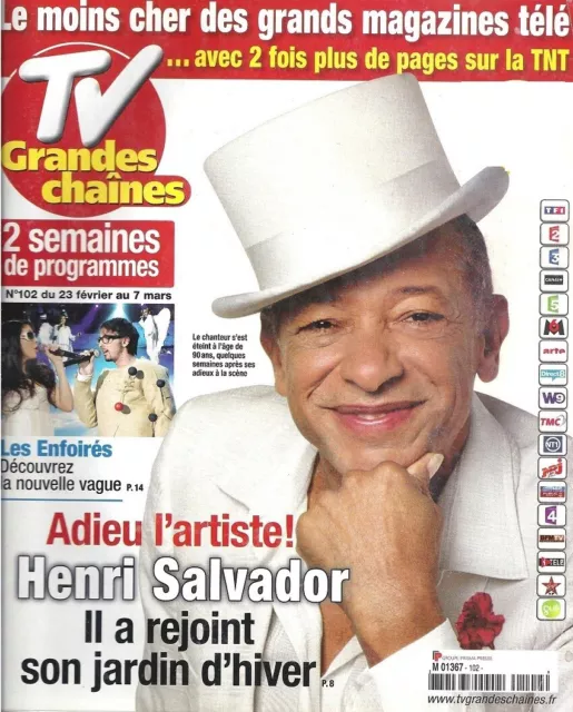 TV GRANDES CHAINES n 102 SALVADOR NOLWENN LEROY WILLEM SOPHIE MARCEAU RUIZ LIO