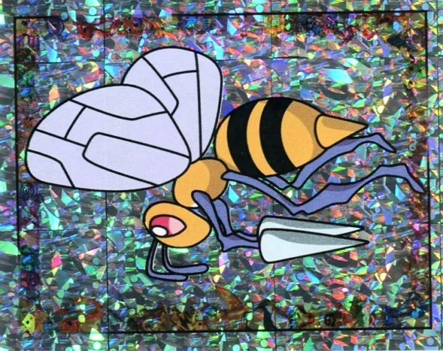 1999 POKEMON MERLIN STICKER CARDS CARD NO. S5 Dardargnan Beedrill HOLO