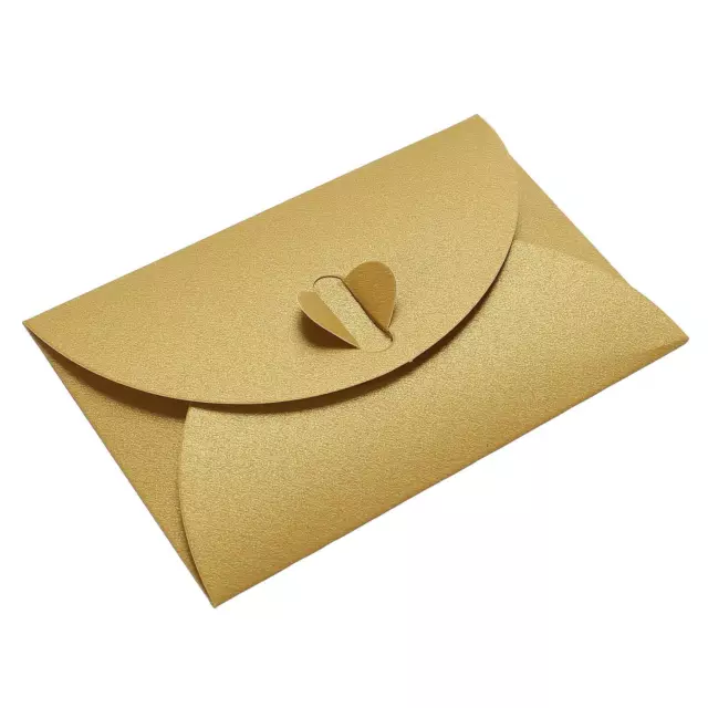 50pz Cuore Chiusura Articoli Conservazione Carino Presente Carta Supporto,Oro