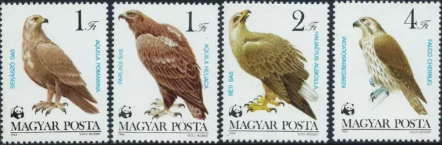 HUNGARY - 1983 WWF 'BIRDS OF PREY' Set of 4 MNH [D3452]