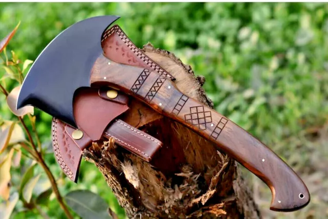 Custom Handmade High Carbon Steel Tomahawk Axe Hand Forged Camping Hatchet Axe