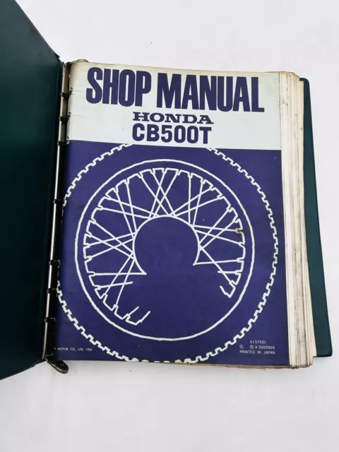 Honda 1975 1976 CB500T 1982 CX500 TURBO Official Shop Manuals Binder OEM