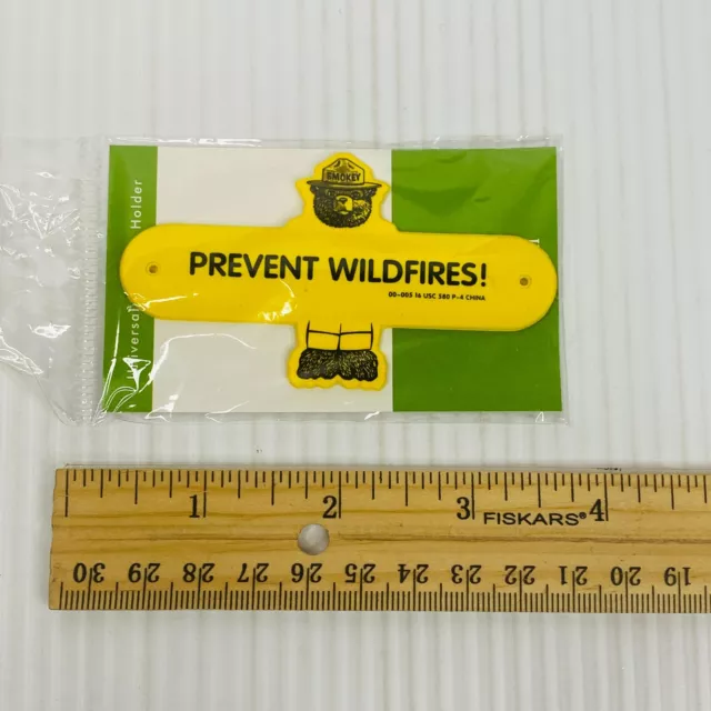 Smokey the Bear Prevent Wildfires! Universal Phone Holder Mount Yellow NEW