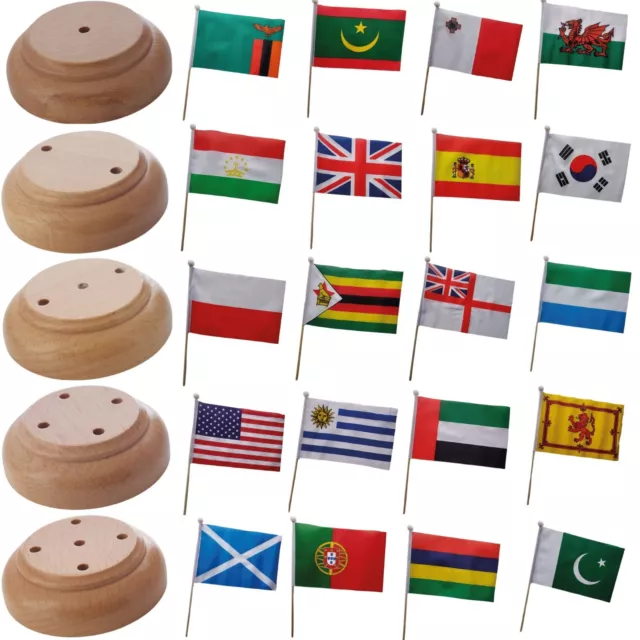 Wooden Table flag *Without Base* Choice of 250+ Countries FREE UK Delivery!