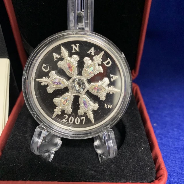 スノーフレーク・アクアマリン (シルバープルーフ) カナダ 2007年 スノーフレーク・アクアマリンコイン (シルバープルーフ) カナダ