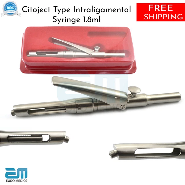 Seringue Intraligamentaire Citoject Pen 1,8 Ml - Pour Anesthésie Dentaire - Inox - Neuf