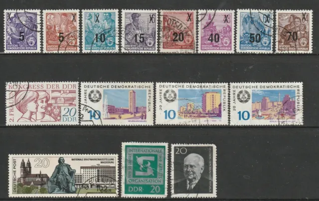 Briefmarken DDR gestempelt Lot 15 Stck. Michel-Nr. s. Liste