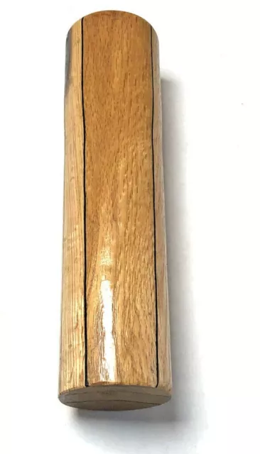 Vintage Wooden Bamboo Vase Decor Teak Asian Mid Century Ikebana 11.5" x 2.5" htf