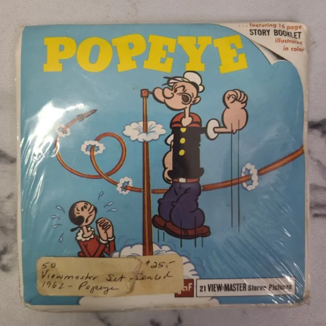 SEALED 1962 Popeye The Sailor Man Cartoon Favorites View-Master 3 Reel&Book B516