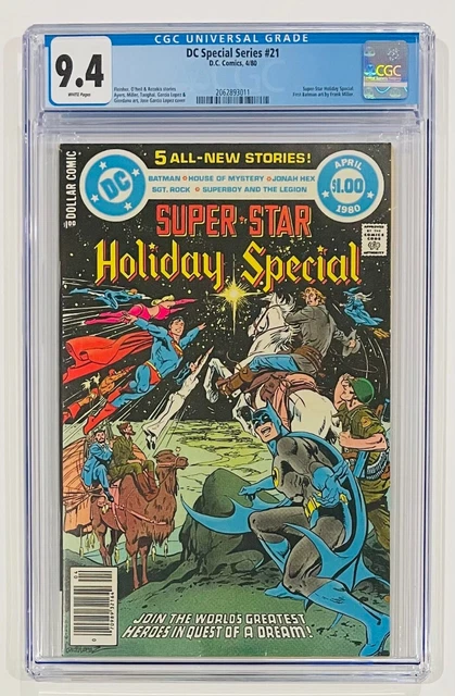 DC SPECIAL SERIES #21 CGC 9.4 WHITE PAGES 1980 1st FRANK MILLER BATMAN! KEY!