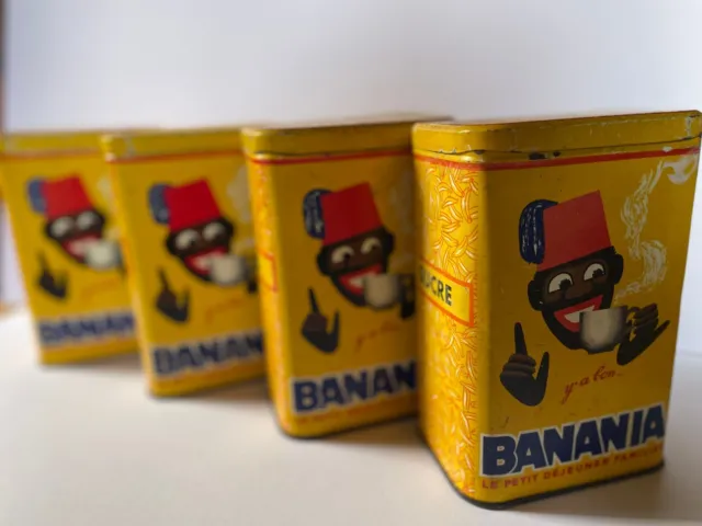 Set of 4 Vintage Banania Tin Containers