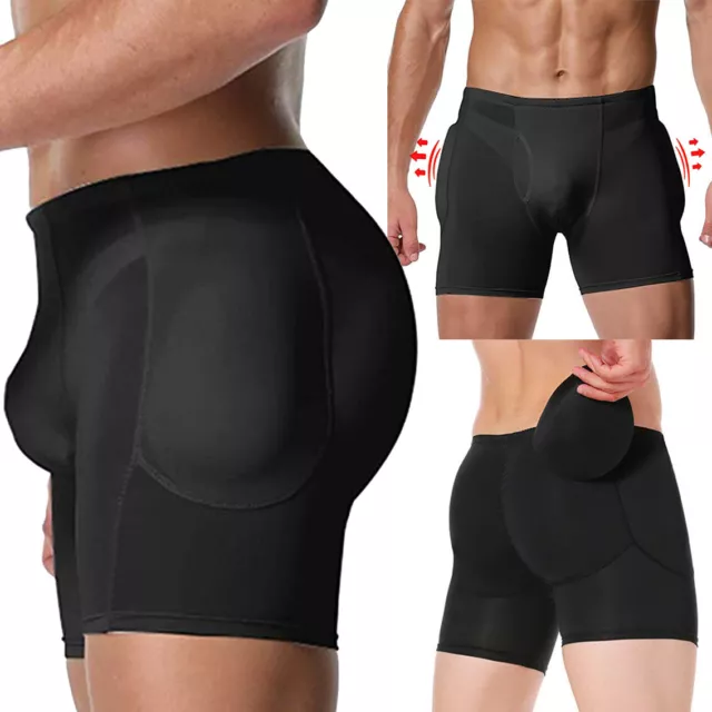 Men's Padded Enhancer Underwear Shapewear Butt Lifter Boxer Briefs