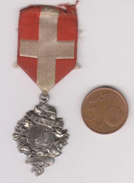 Insigne Religieux Badge PELERINAGE SUISSE ROMANDE A LOURDES ORIGINAL