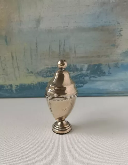 alte Biedermeier Riechdose Pomander - Silber vergoldet - Norddeutsch - 19. Jh. 2