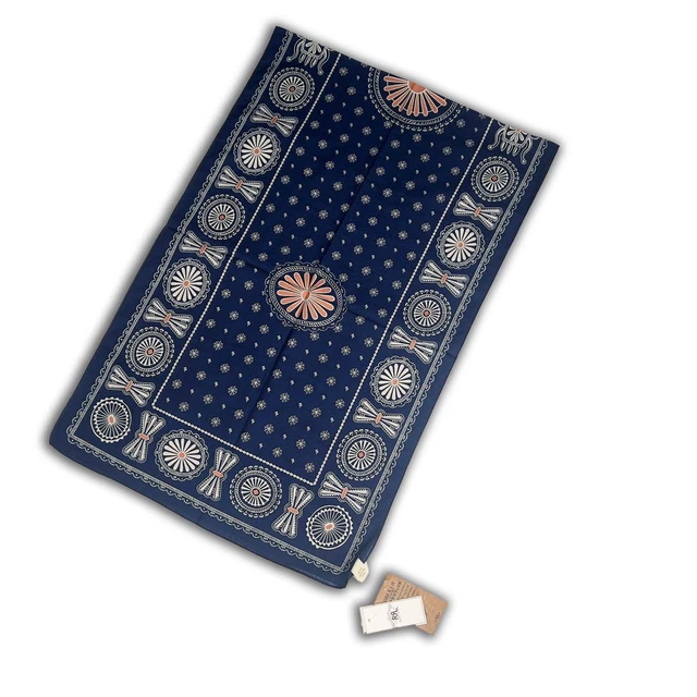 RRL Concho-Print Indigo Cotton Scarf No.1451