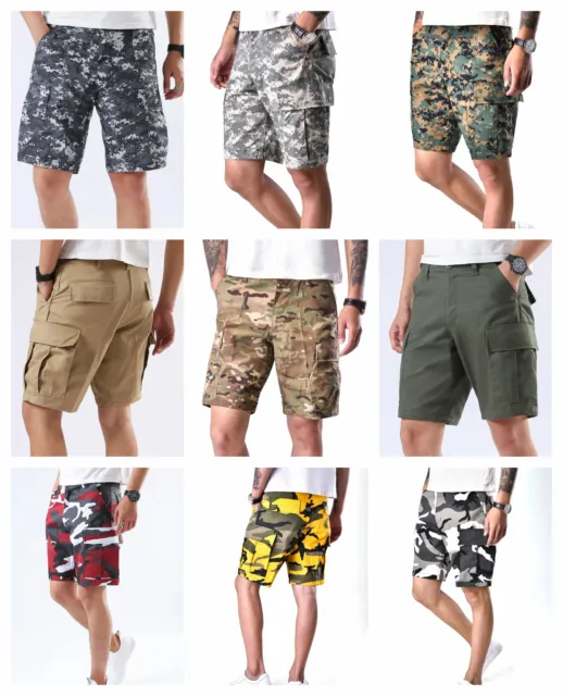 MENS CASUAL CAMOUFLAGE Cargo Shorts Army Military Combat BDU Shorts $24 ...