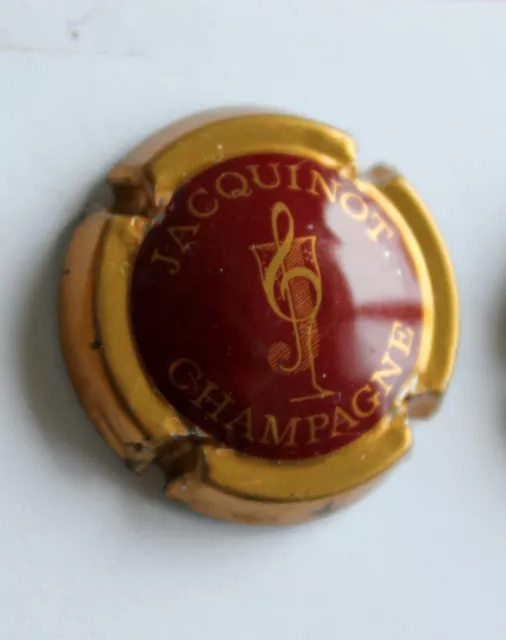 Ancienne Plaque De Muselet Capsule De Champagne - Jacquinot Bordeaux Contour Or