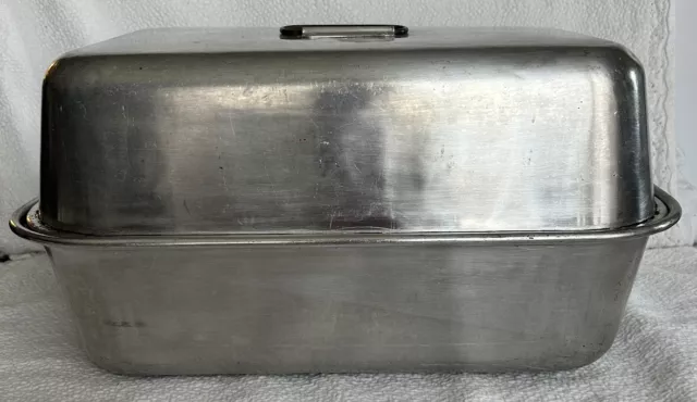 Vintage Wear Ever Aluminum Roasting Pan Roaster #818 - 4 Pieces -  Oven,Vented