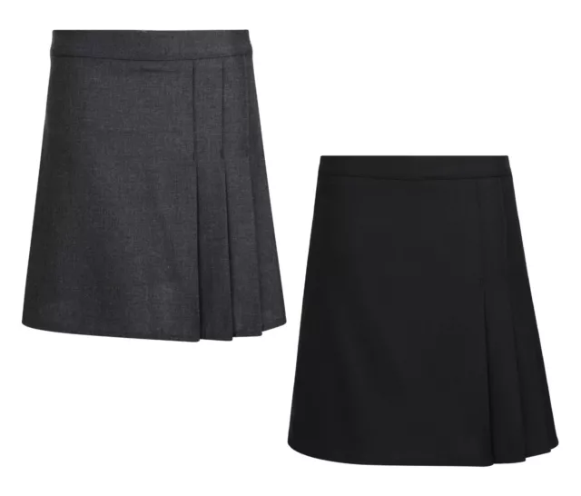 Girls School Skirt Bhs Rrp £11 Black Grey 4-15 Years Brand New
