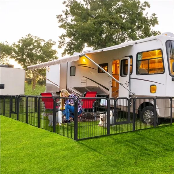 Parque Mascota para Perros Vallas Plegable para Perros con Puerta 6 Vallas