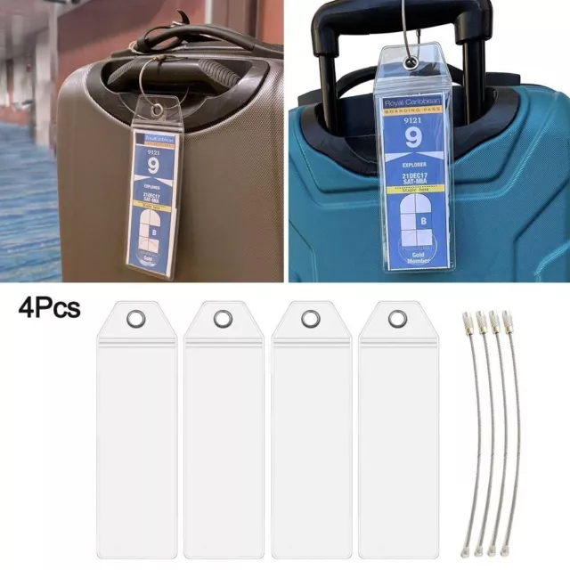 Zip Seal Pouch Suitcase Label Holder Clear Cruise Tags  for Cruise Travel