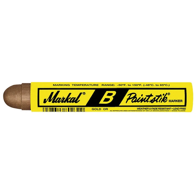 MARKAL 80231 Paint Crayon,11/16 In.,Gold,PK12