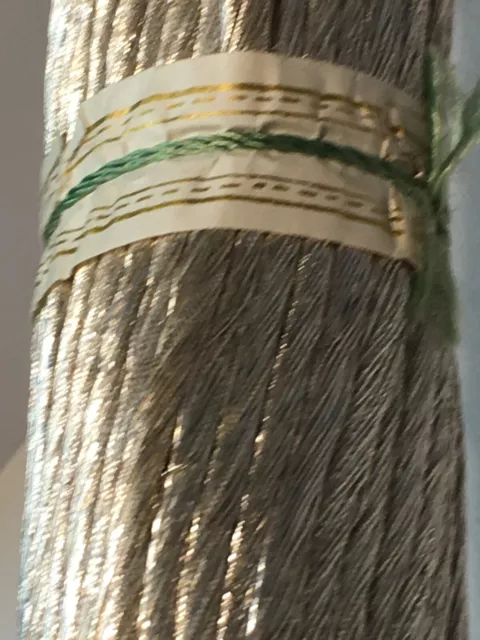 Antikes Stickgespinst Silber Leonisches Gespinst Silbergespinst :: Silver Gilt : 3