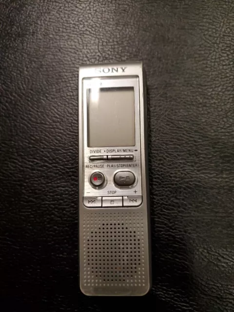 SONY IC Recorder ICD-BX800 Silver  Digital Voice Recorder Handheld Tested Works