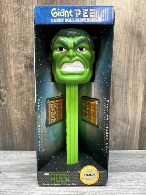 New In Box The Incredible HULK Marvel Giant PEZ DISPENSER  over 12 inches tall