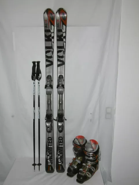 Völkl " Unlimited Ac " Top Ski Allround Carver 170 Cm + Head Skischuhe Gr:43