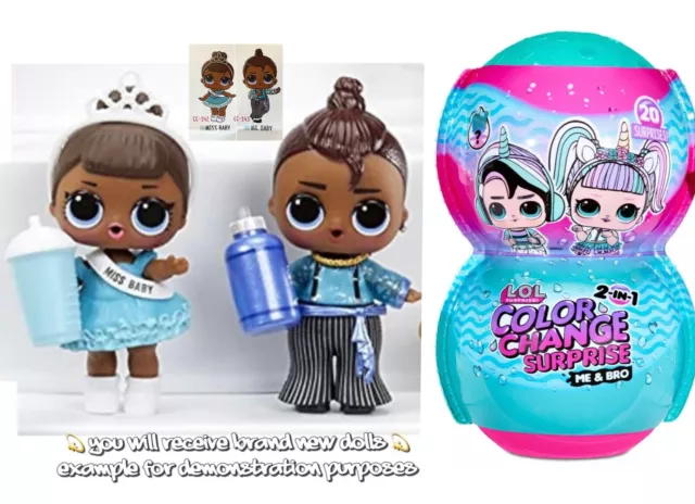 LOL Surprise  MISS & MR BABY 2 In 1 Me & Bro Sister Brother Color Change Duo Set