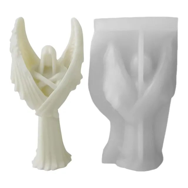 3D Angel Silicone Mould Angel Mary Figurine Mold Epoxy Resin Silicone Mold
