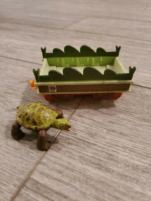DINOSAUR TRAIN ADAM Adocus Turtle Train Car & Figure Rare Green ...