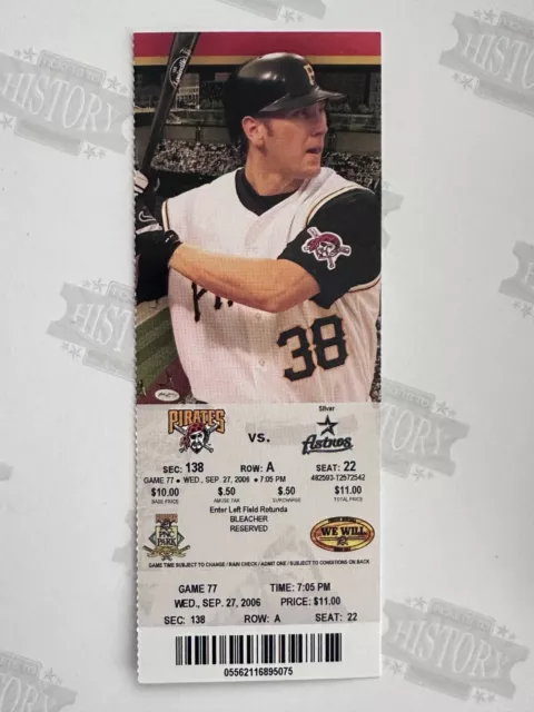 2006 Houston Astros at Pittsburgh Pirates Ticket 9/27/06 Berkman Home Run