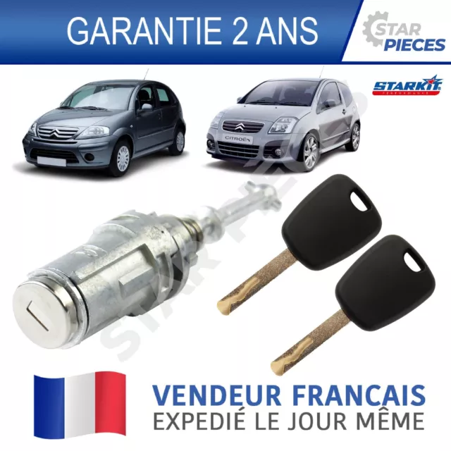 Barillet Serrure De Porte Avant Gauche Citroen C2 C3 C3 Pluriel 9170T9