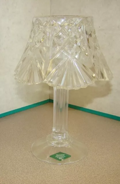 Waterford Cut Crystal Table Lamp w/Brass Base, 24 Tall, 4 1/2 Widest