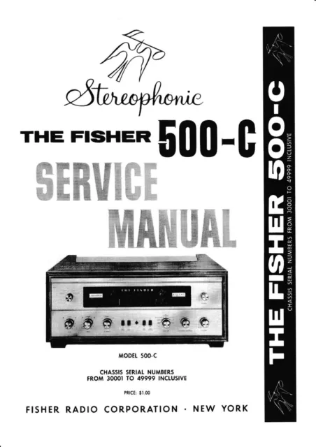 Service Manual-Anleitung für Fisher 500 C