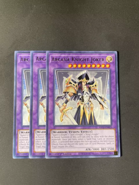 Arcana Knight Joker Rare KICO-EN029 1st Edition x3