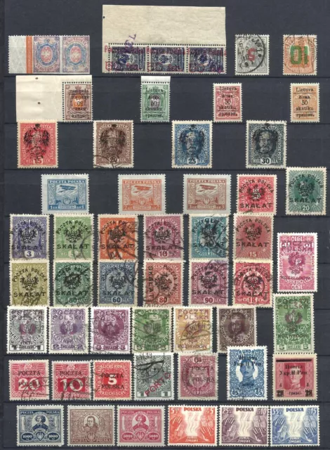 Poland KINGDOM 1860 1919-1920-1922-1938  big set rare ovpt USED/MNH*