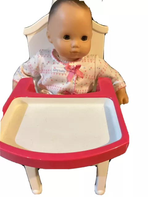 American Girl Doll Bitty Baby, High Chair and Wooden Crib