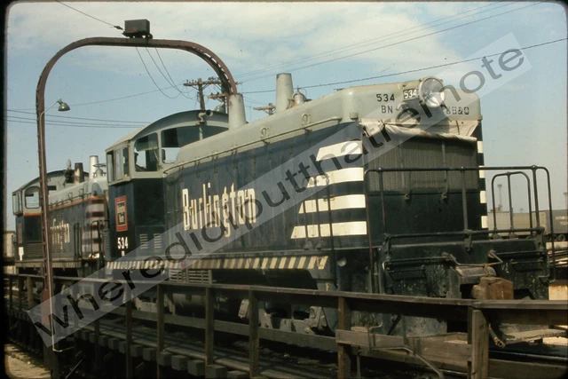 Original Slide Burlington Northern BN 534 EMD NW2 Cicero ILL 4-23-70