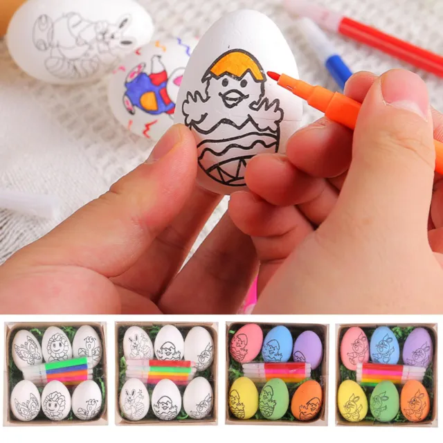 DIY Hand-painted Easter Eggs 2024 Cartoon eggs Handmade kit gift for kids