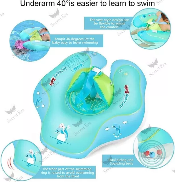Inflatable Baby Swimming Float Seat Infant Floating Ring Aids Swim Trainer 2
