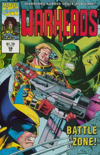 Warheads #9 Marvel Comics February Feb 1993 (VF+)