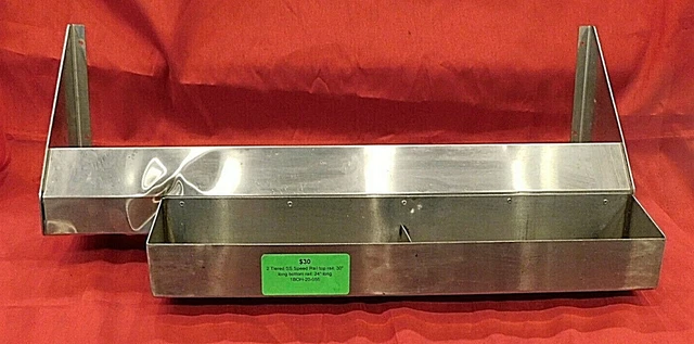 Two Tiered Stainless Steel Speed Rail; Top: 30" Bottom: 24"     BOH-20-056