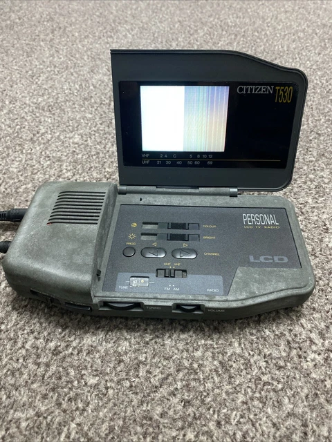COLLECTORS CITIZEN T530 LCD Color TV & FM/AM RADIO (portable
