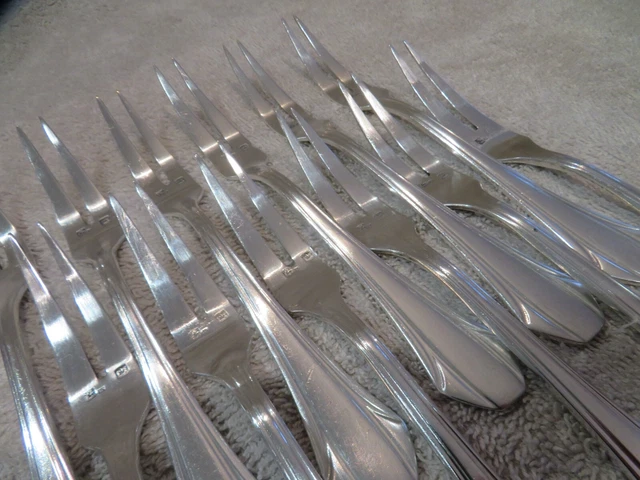 12 Fourchettes à 2 dents – Métal argenté