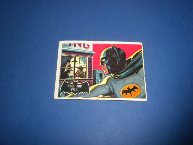 BATMAN black bat/orange back card #5 Topps 1966 U.S.A.