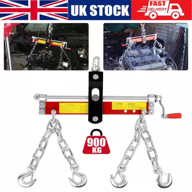 Heavy-Duty Engine Crane Hoist Lift Leveller Chain Load Garage Loading Balancer!