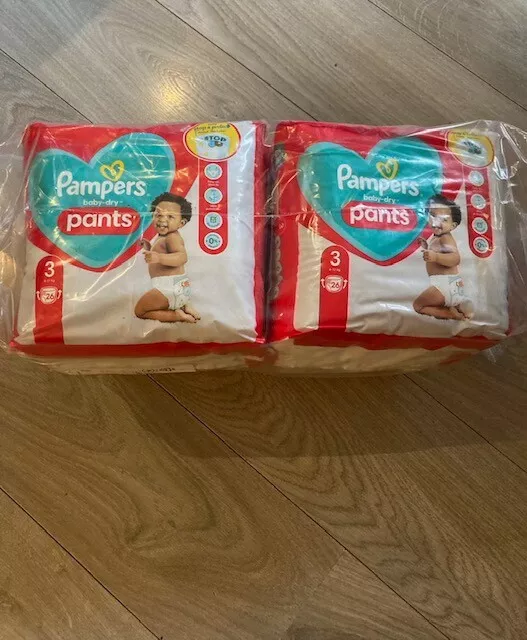 Couches pampers baby dry Pants  taille 3 (6-11kg) 104 couches